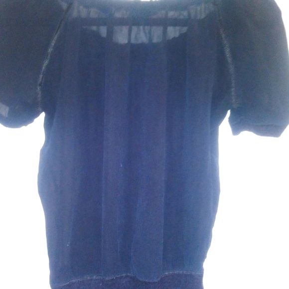 MiuMiu Sheer Black Blouse with Boat Neckline - Picture 6 of 7